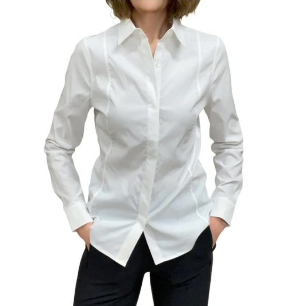 Athleta Uptown White Buttondown Shirt